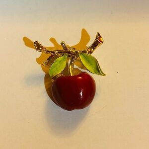 Vintage Gerry’s Red Apple Brooch